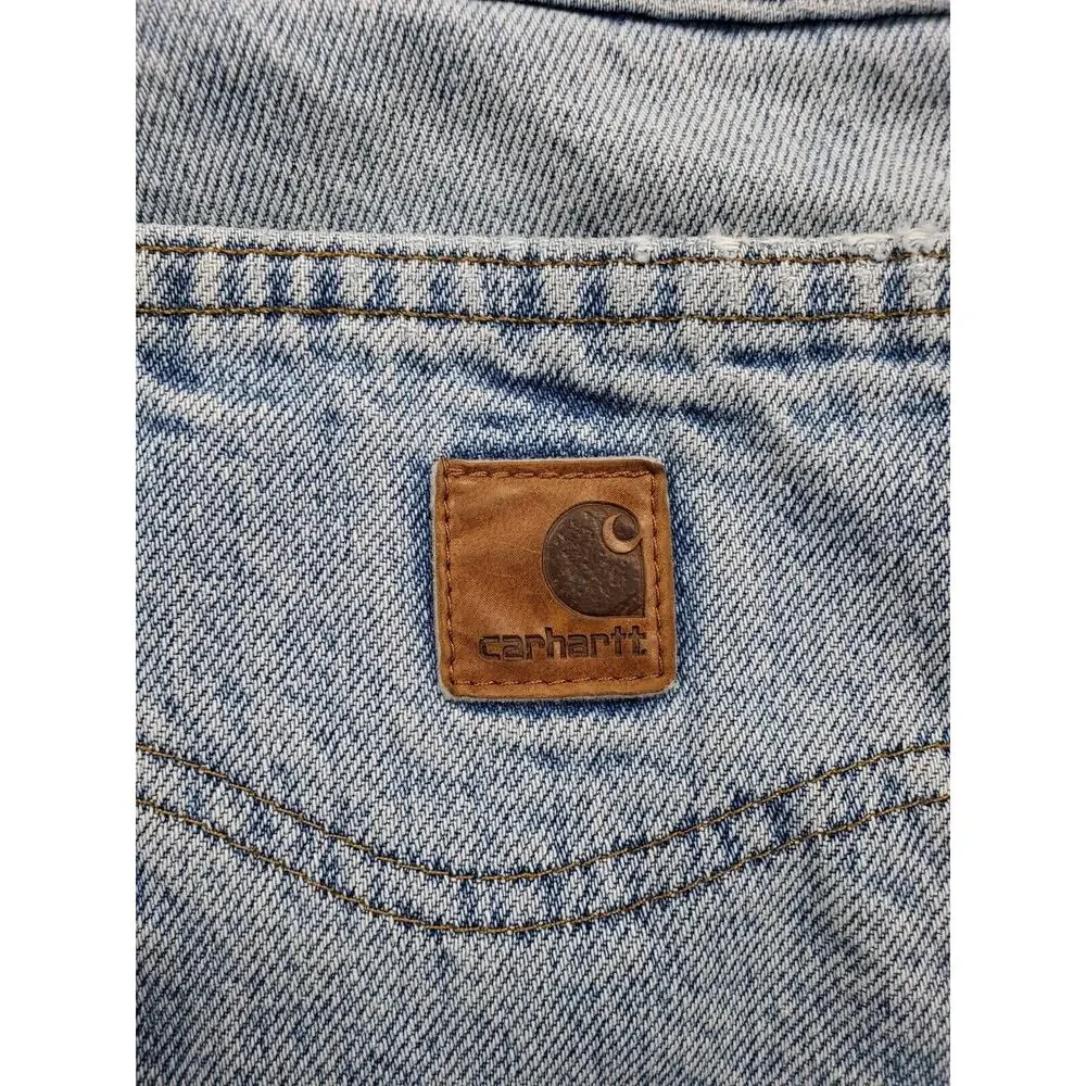 Carhartt MENS 40X30 Jeans Blue Denim Straight Traditional Fit Grunge B18 STW Y2K